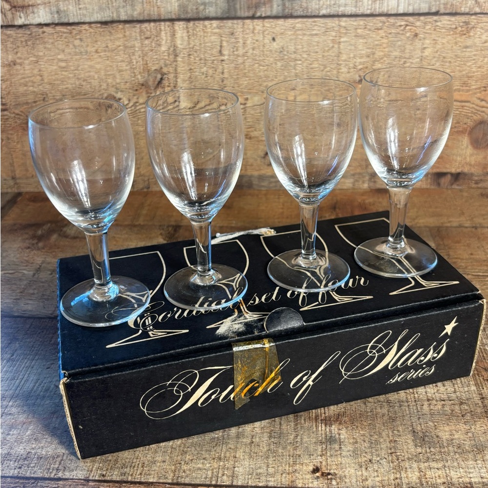 Shot Cordial Glasses Bar Ware Set Of 4 Rogaska Boris Kidric Vintage Yugoslavia